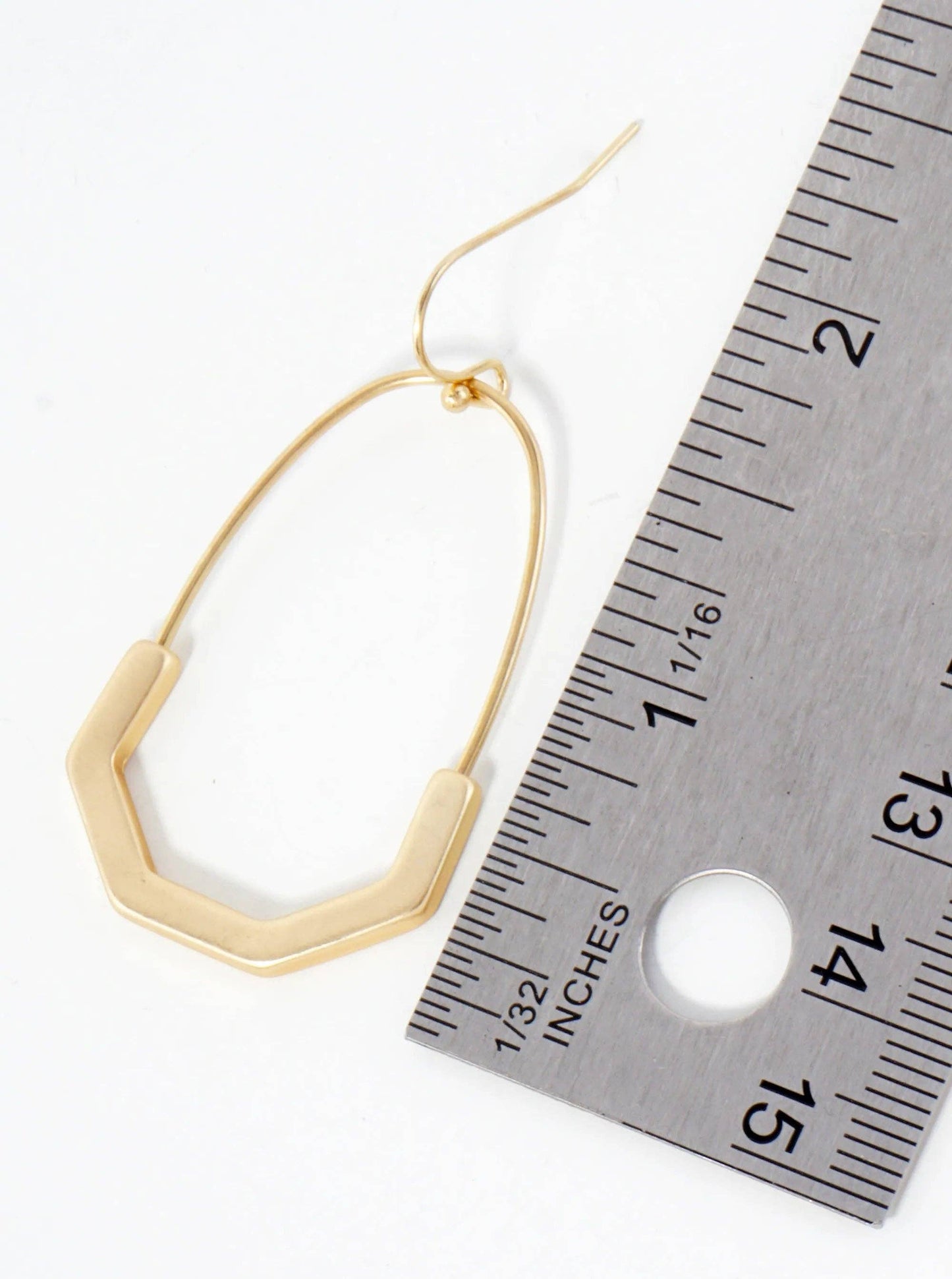 Matte Gold Lightweight Geometric Metal Earrings