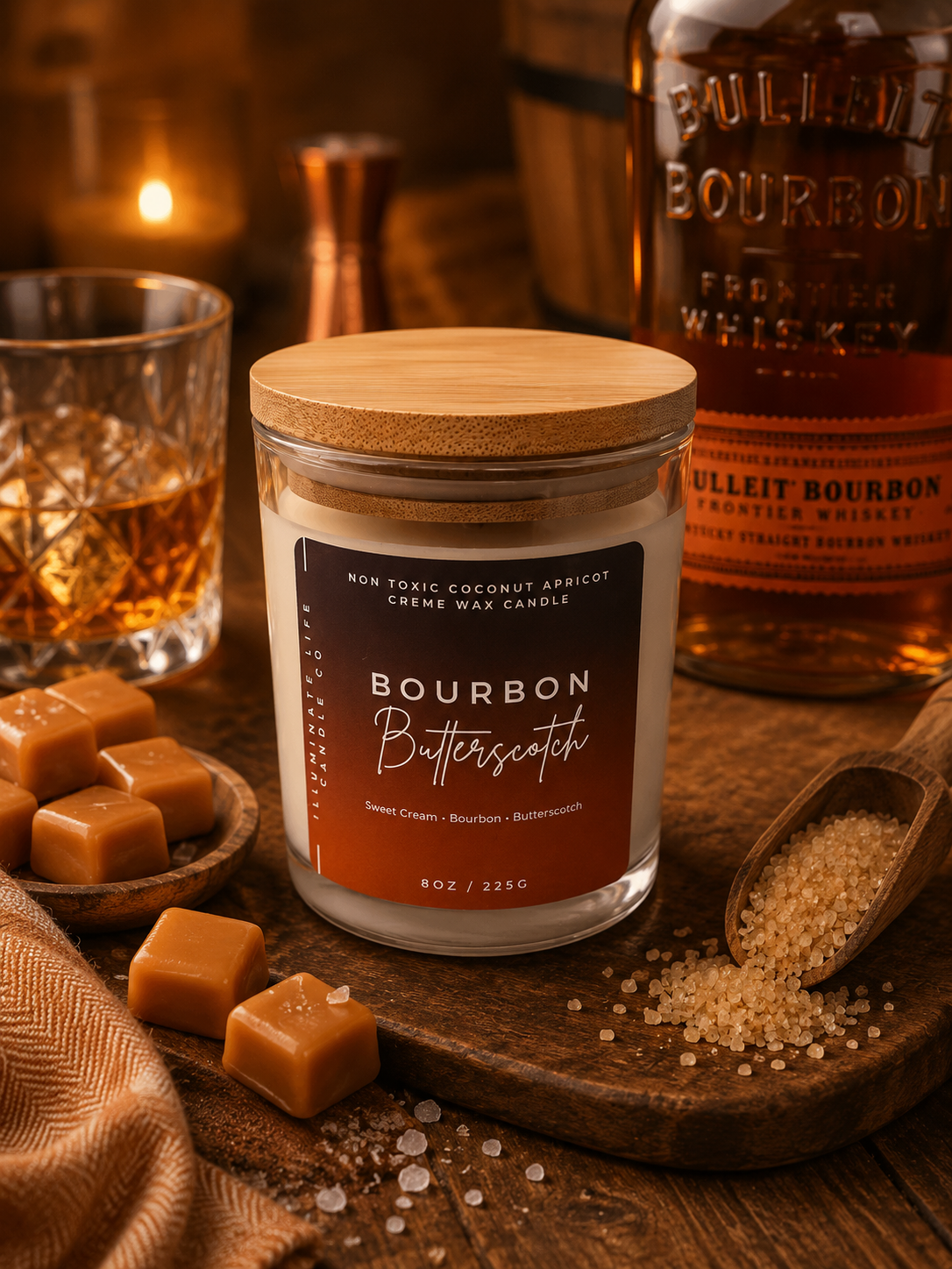 Bourbon Butterscotch Illuminate Life Candle