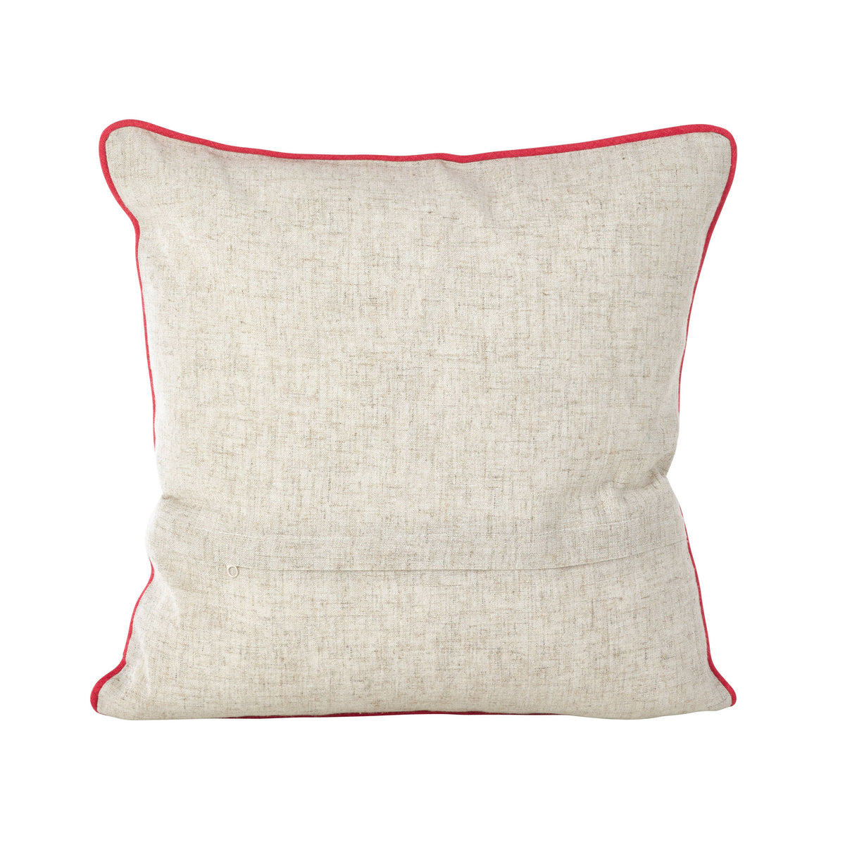 Holly Wreath w/ Bells Pillow - Poly Filled: Multi / Polyester Insert / 16"