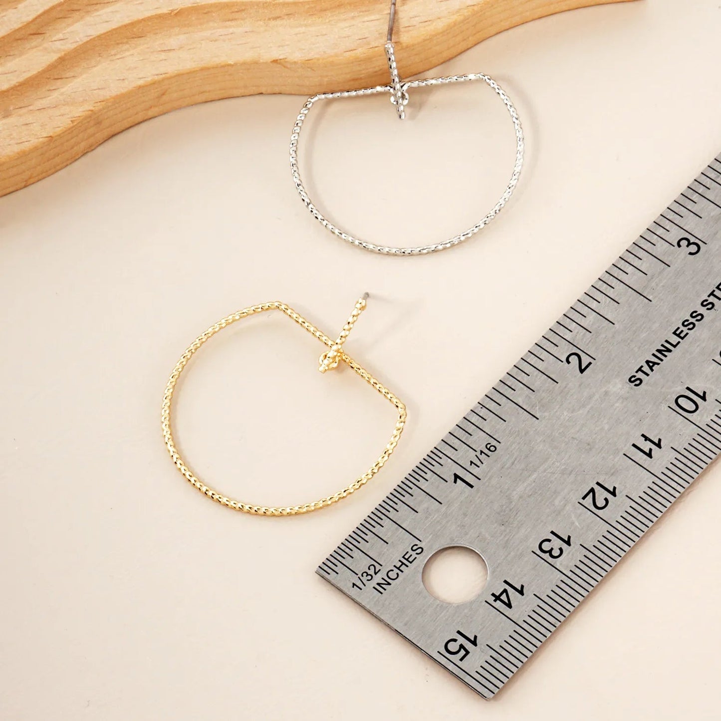 Gold Diamond-Cut Textured Metal Geometric Earrings