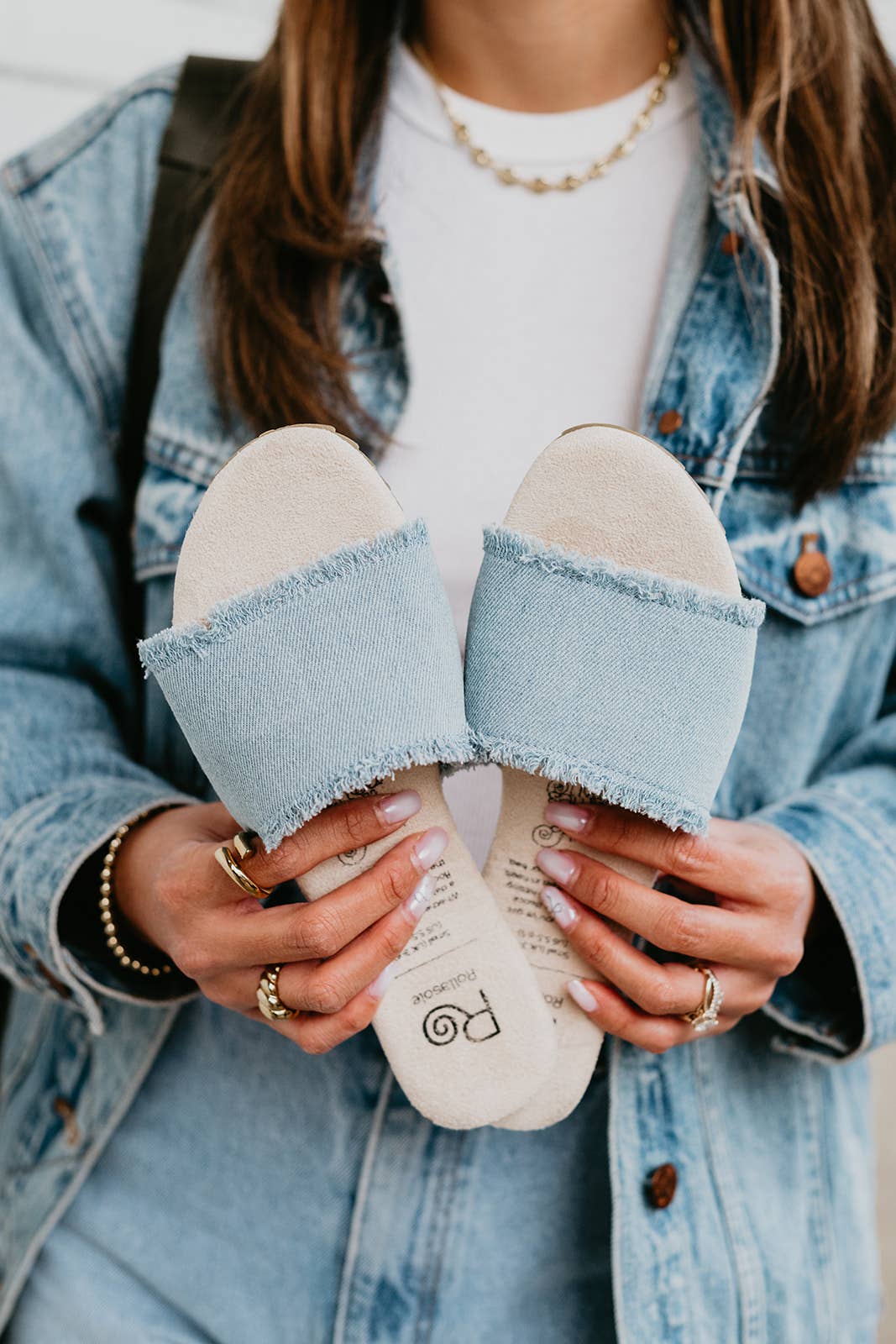Rollasole: Blue Jean Baby Denim sandals