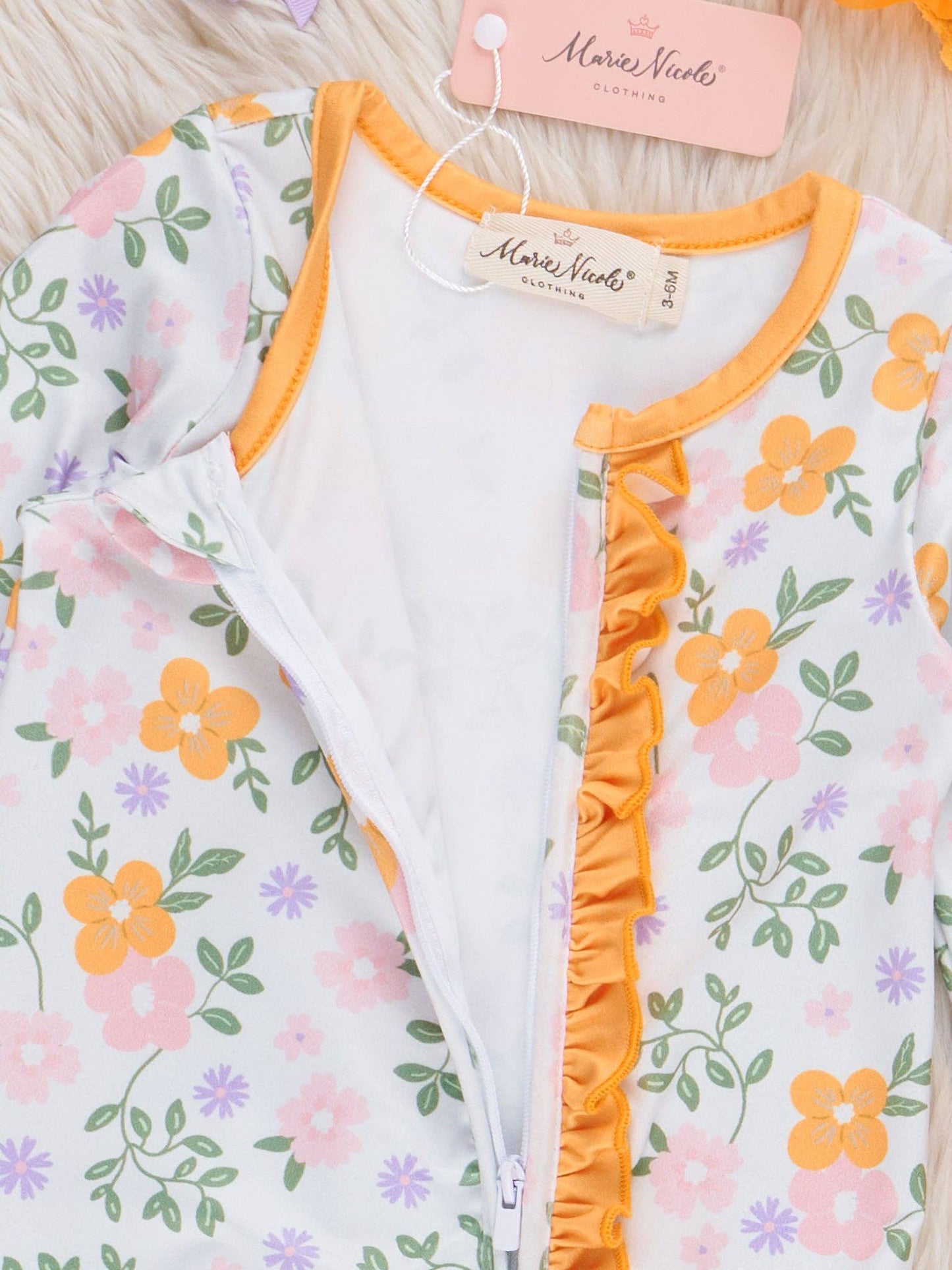 Buttercup Blooms Ruffle Sleeper Pajamas