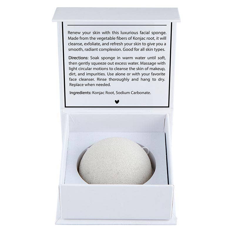 Facial Konjac Sponge - White