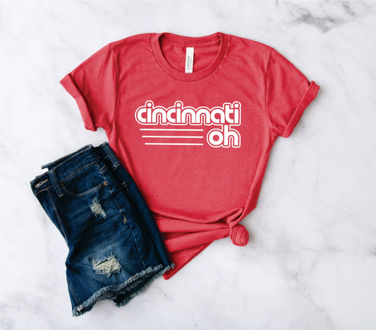 Heather Red Cincinnati Ohio Shirt