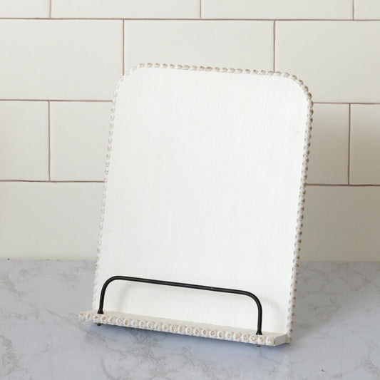 Distressed Beaded Cookbook Stand