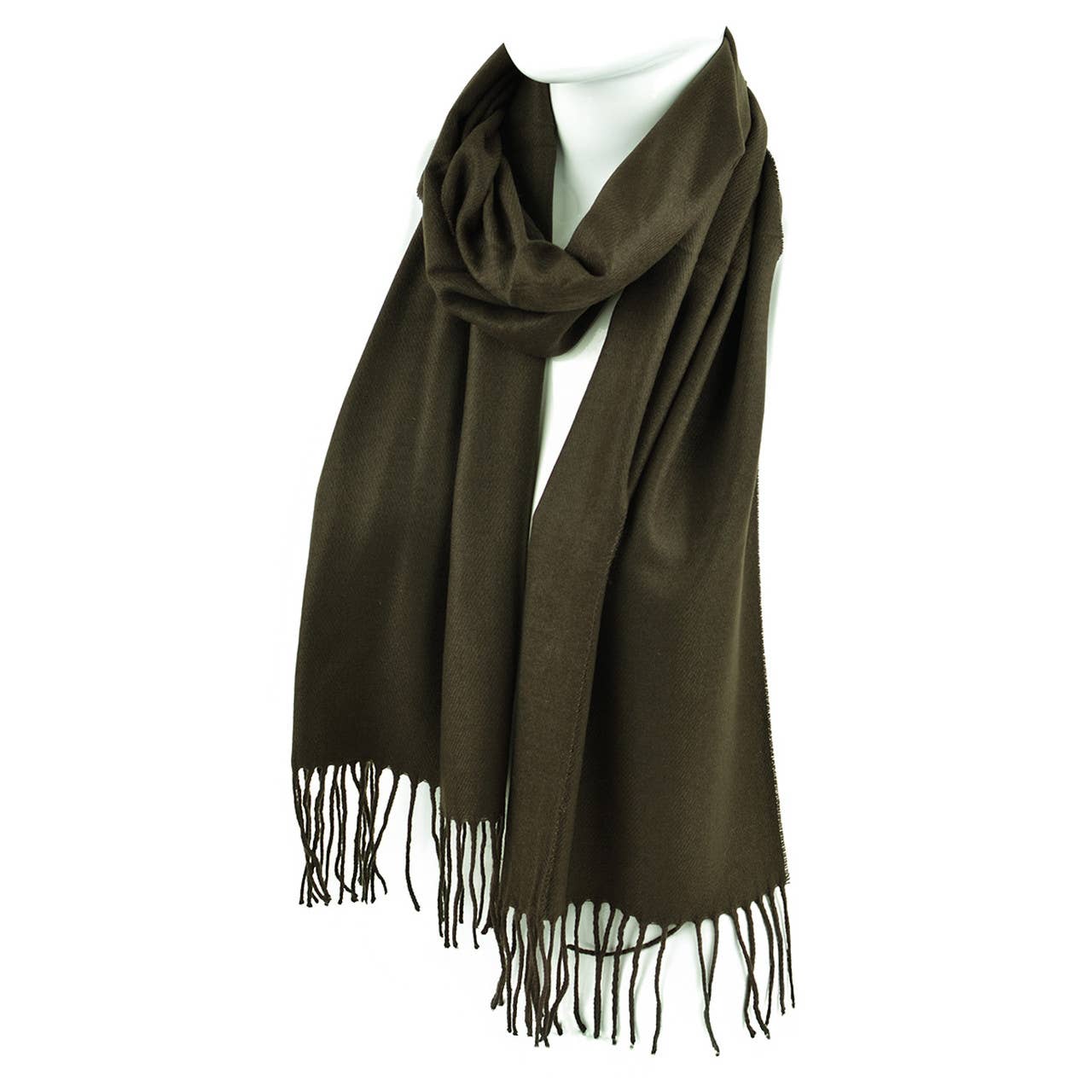 Brown Acrylic Cashmere Feels Winter Scarf