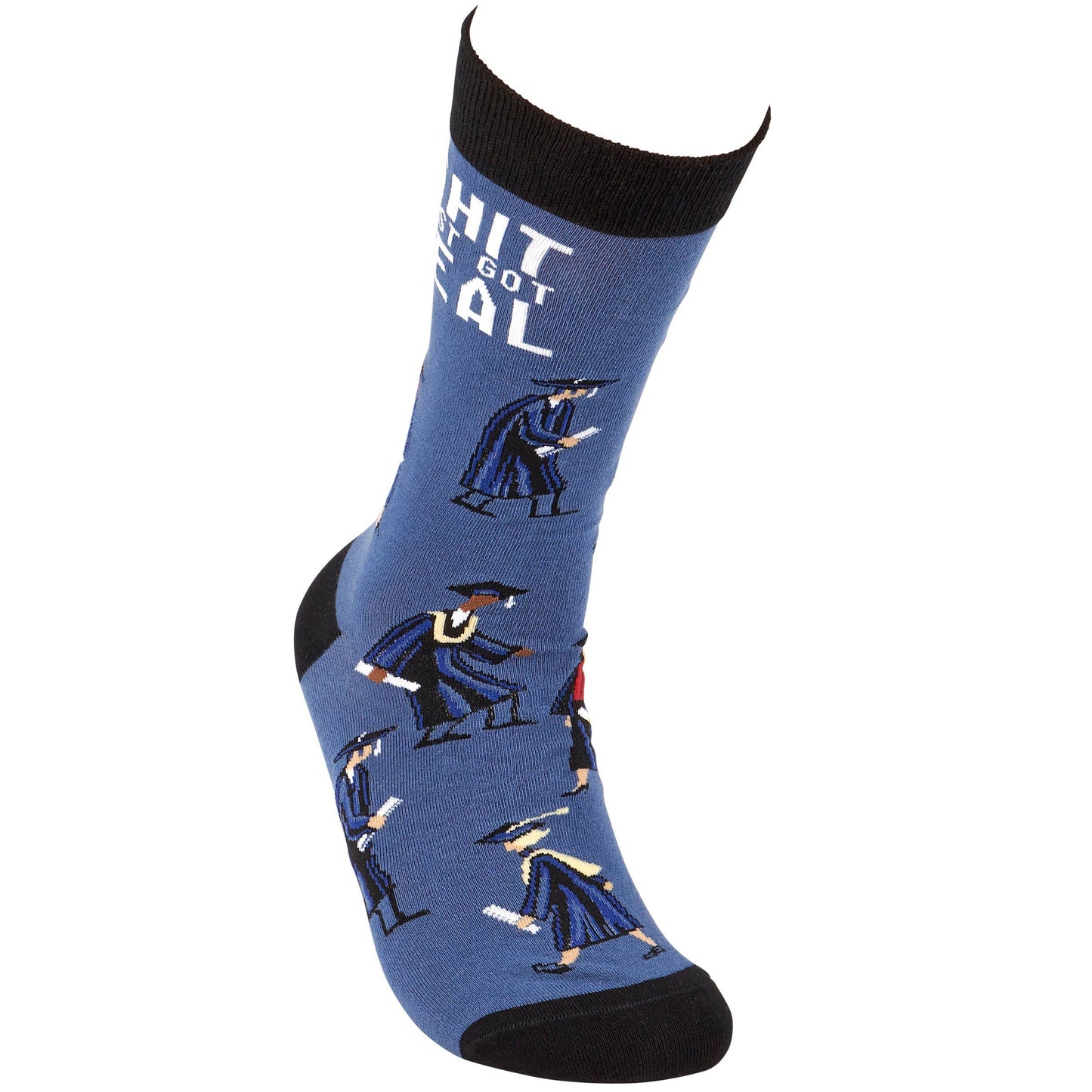 Just Got Real Graduation Socks