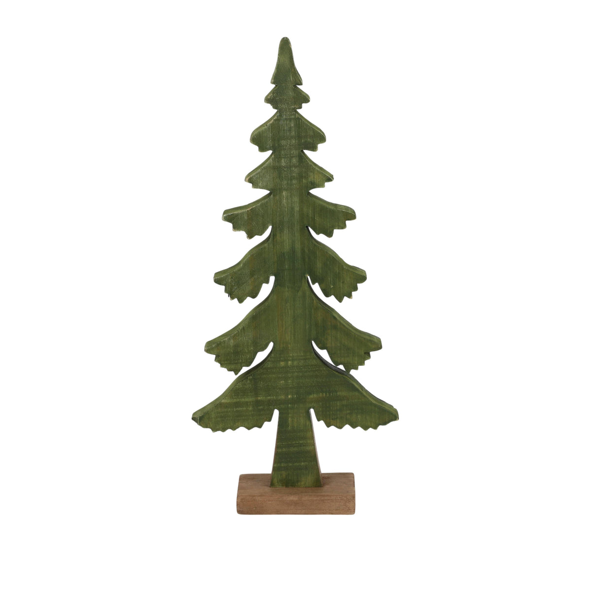 Paulownia Wood Decorative Tree Accent: Green / 8"
