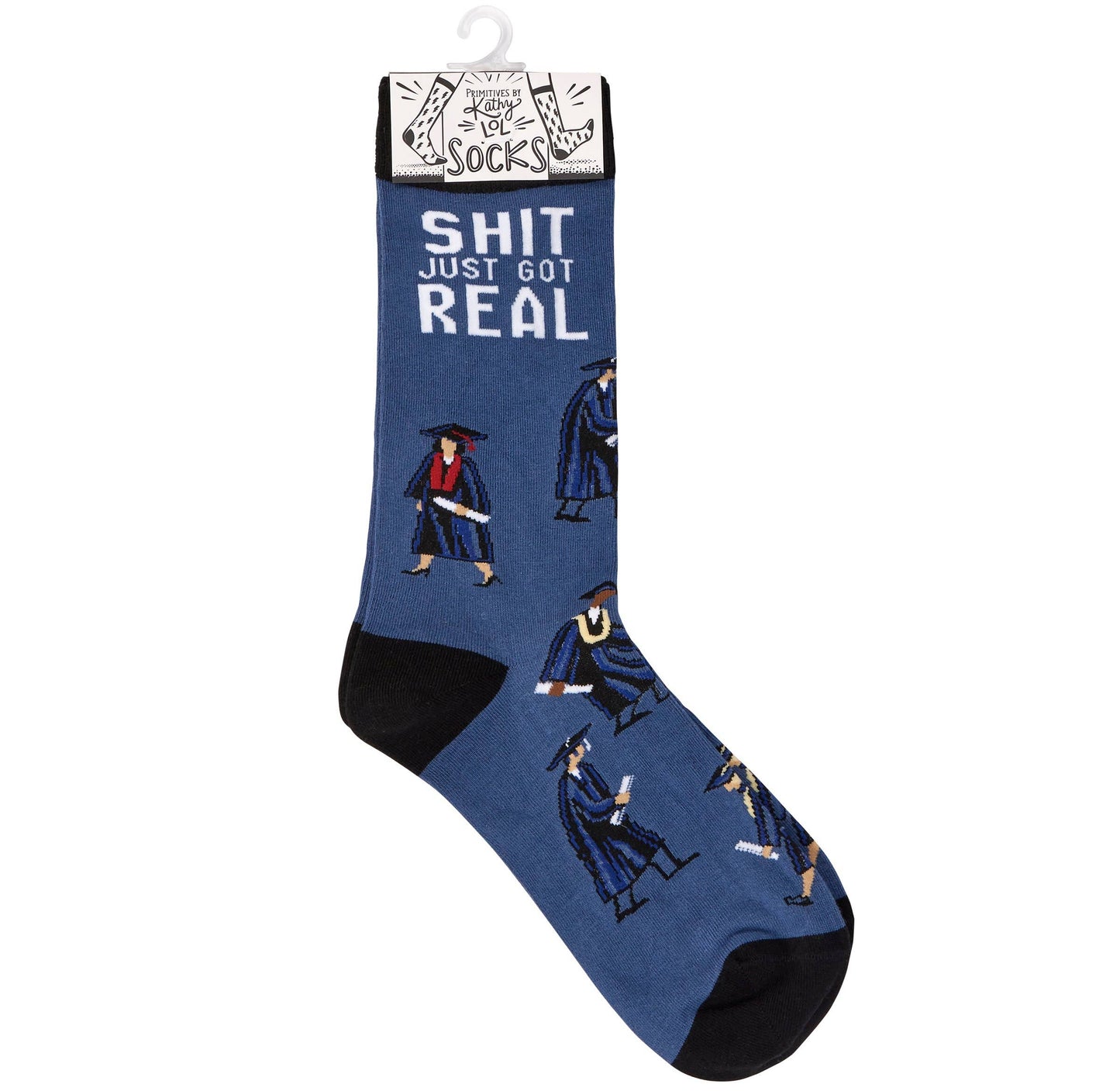 Just Got Real Graduation Socks