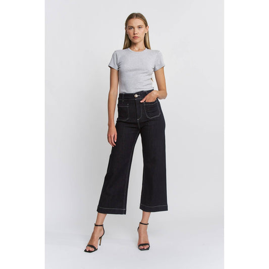 Mica Deep Cove Suiper High Rise Wide Leg Cropped