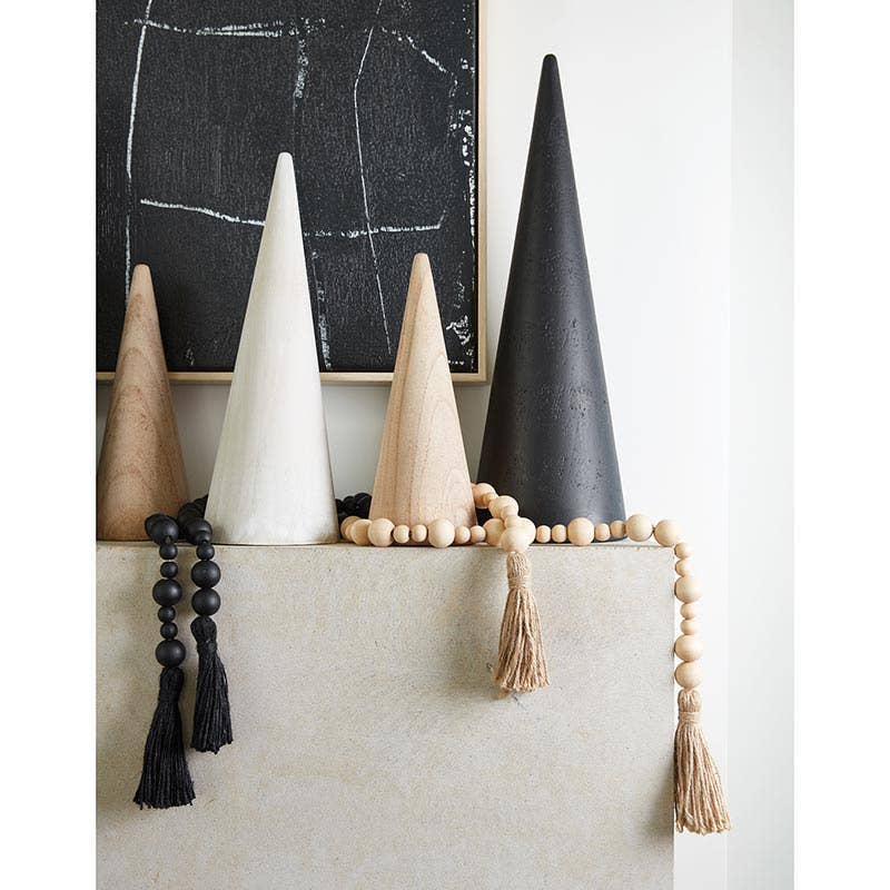 Wood Cone Tree - Large - Black