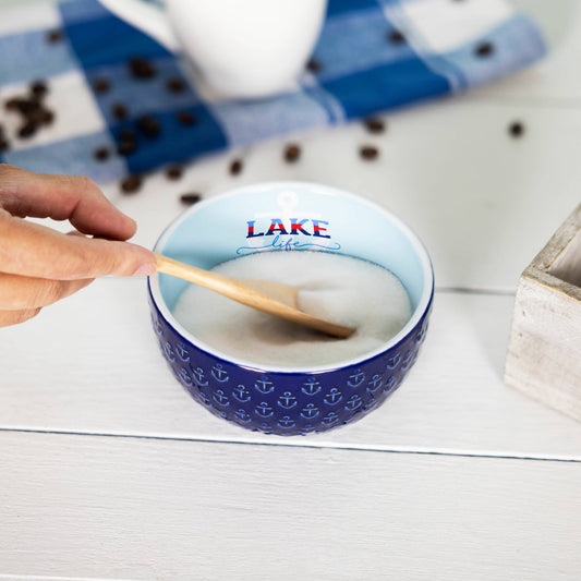 Lake Life - 4.5" Ceramic Bowl with Wood Spoon