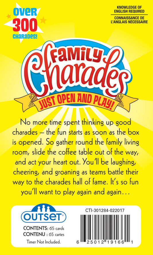 Family Charades Card Game