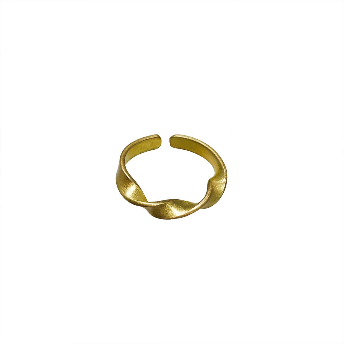 Fair Trade: Matte Gold Triple Twist Ring