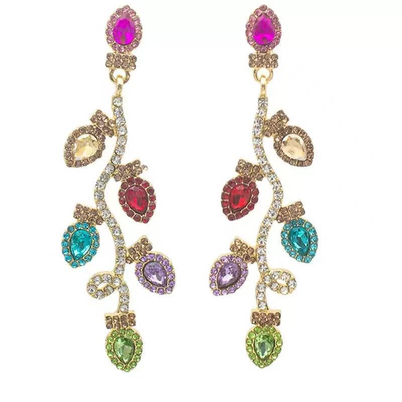Christmas Lights Jeweled Earrings