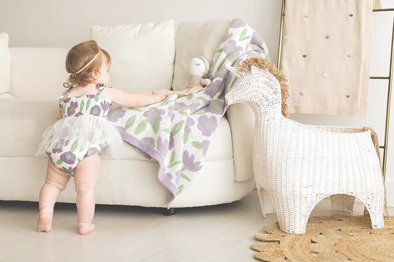 Tutu Bubble Romper - Purple Floral: 18-24 mo