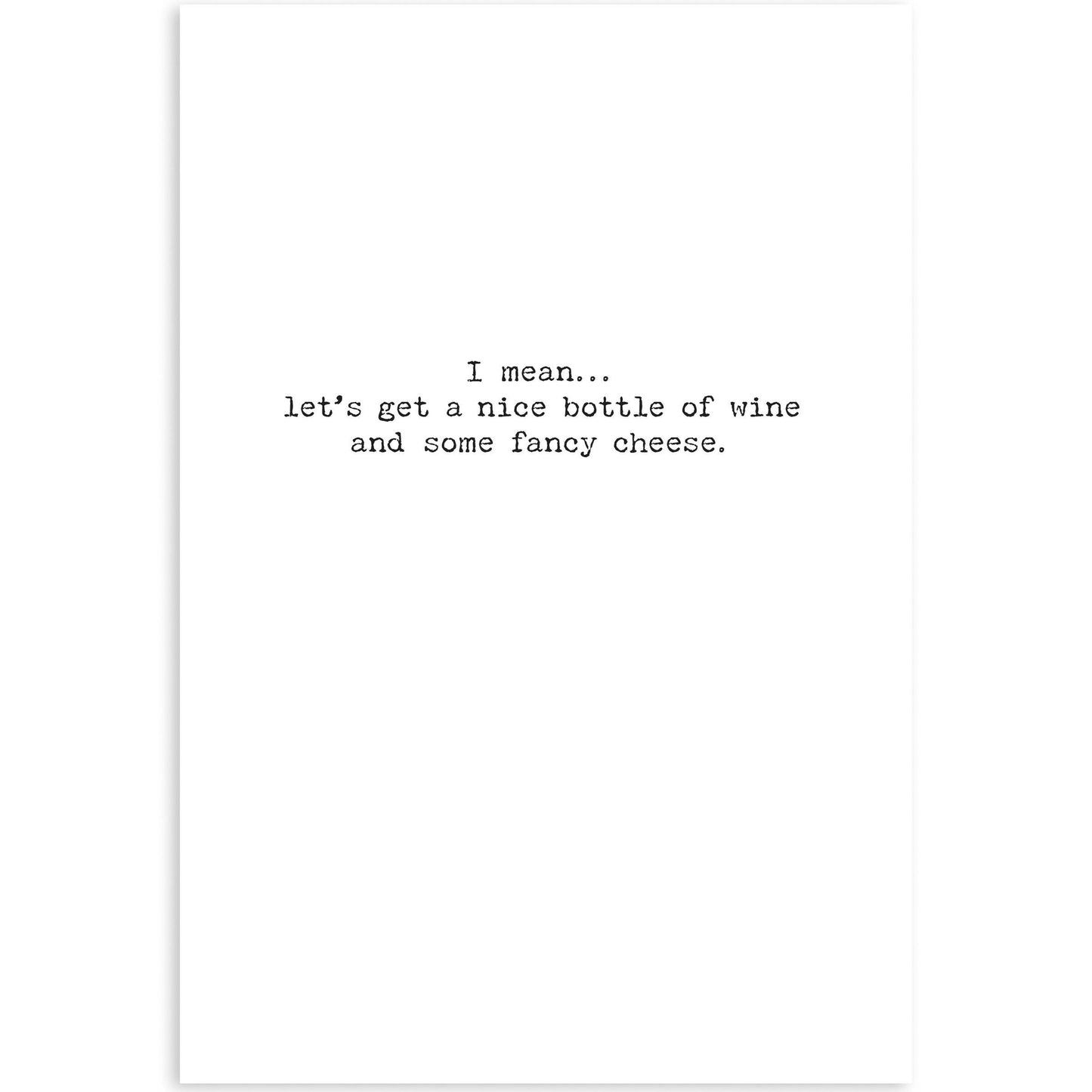 Wine & Cheese Greeting Card