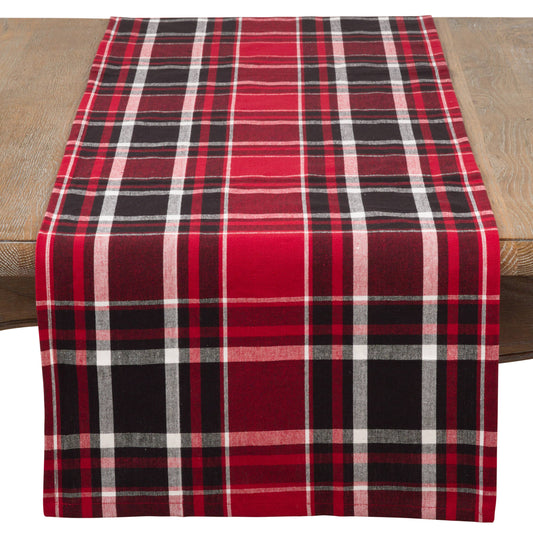 Buffalo Plaid Cotton Table Runner: 16"x108"