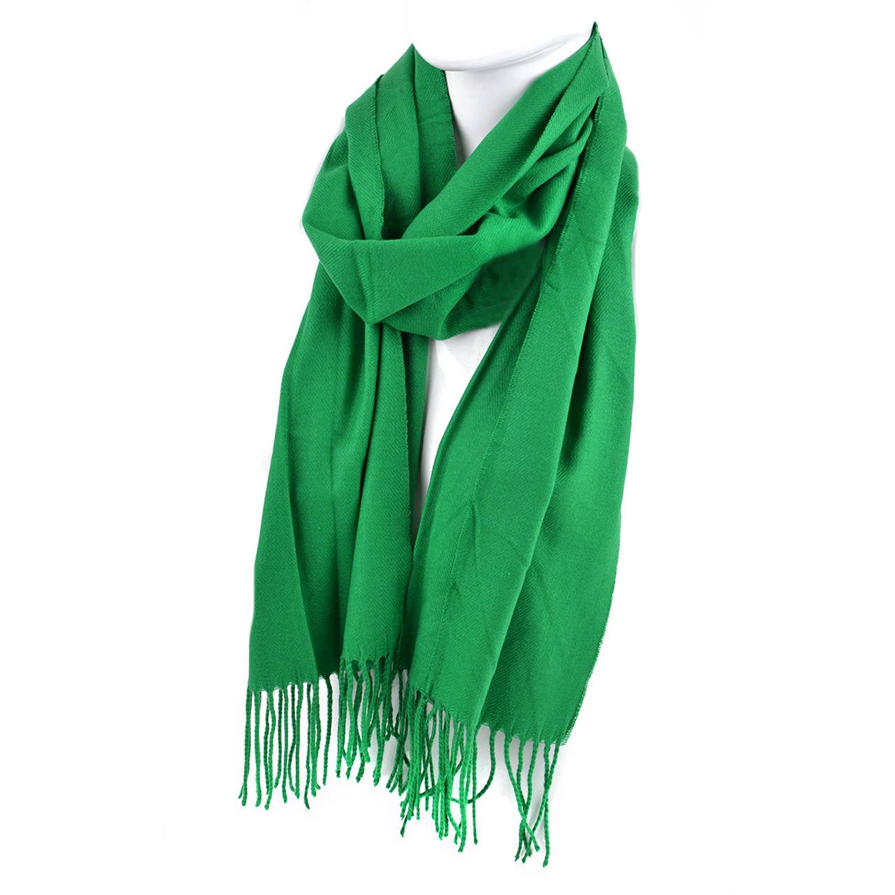 Acrylic Cashmere Feels Winter Scarf: Green
