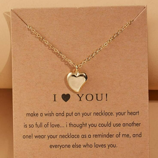 SALE "I Love You" Heart Charm Necklace