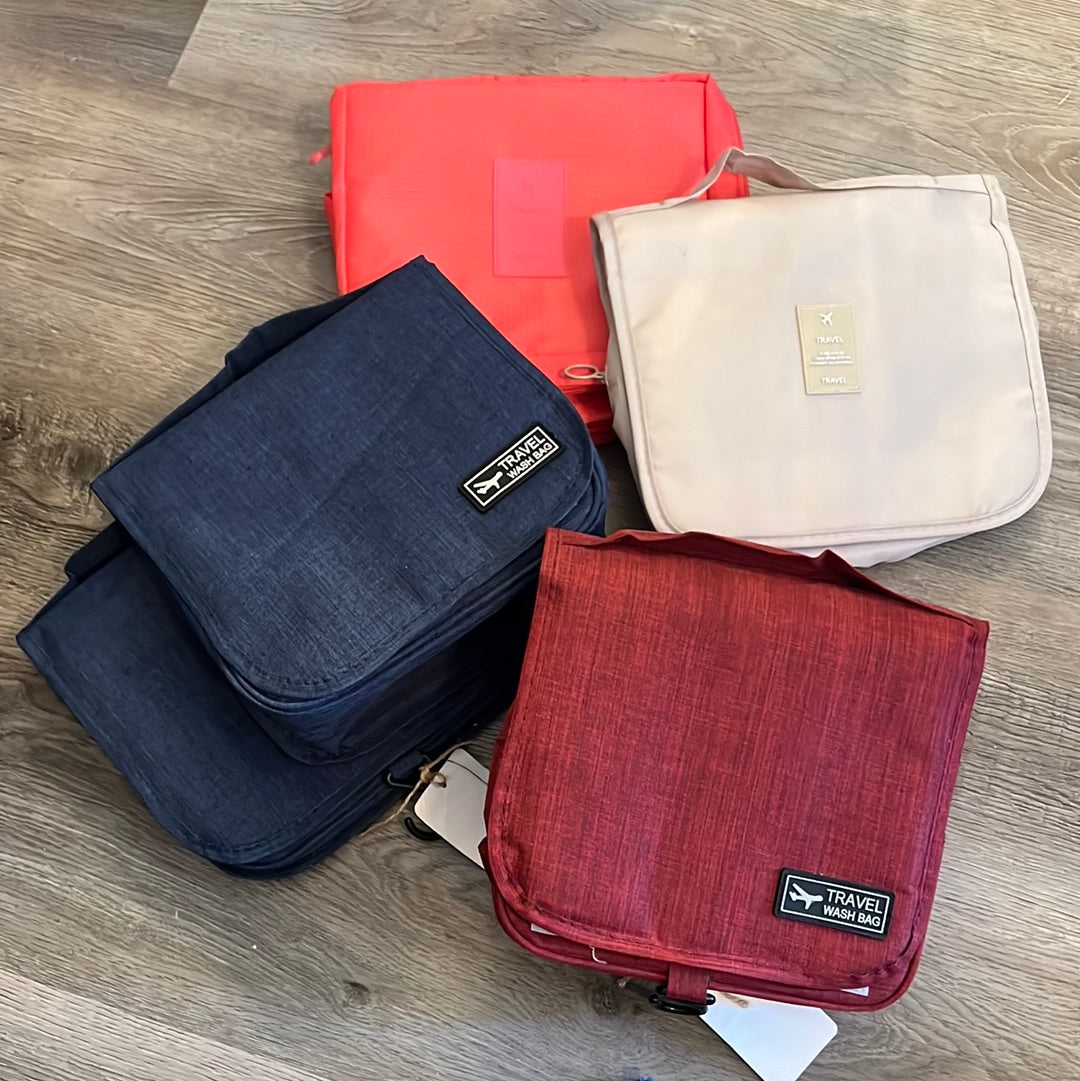 SALE Travel Toiletry/Cosmetiic Bag in Blue, Gray or Maroon