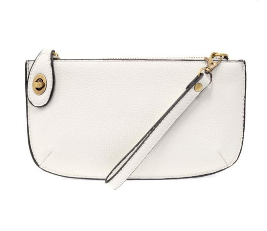 White Mini Crossbody/Wristlet Clutch by Joy Susan