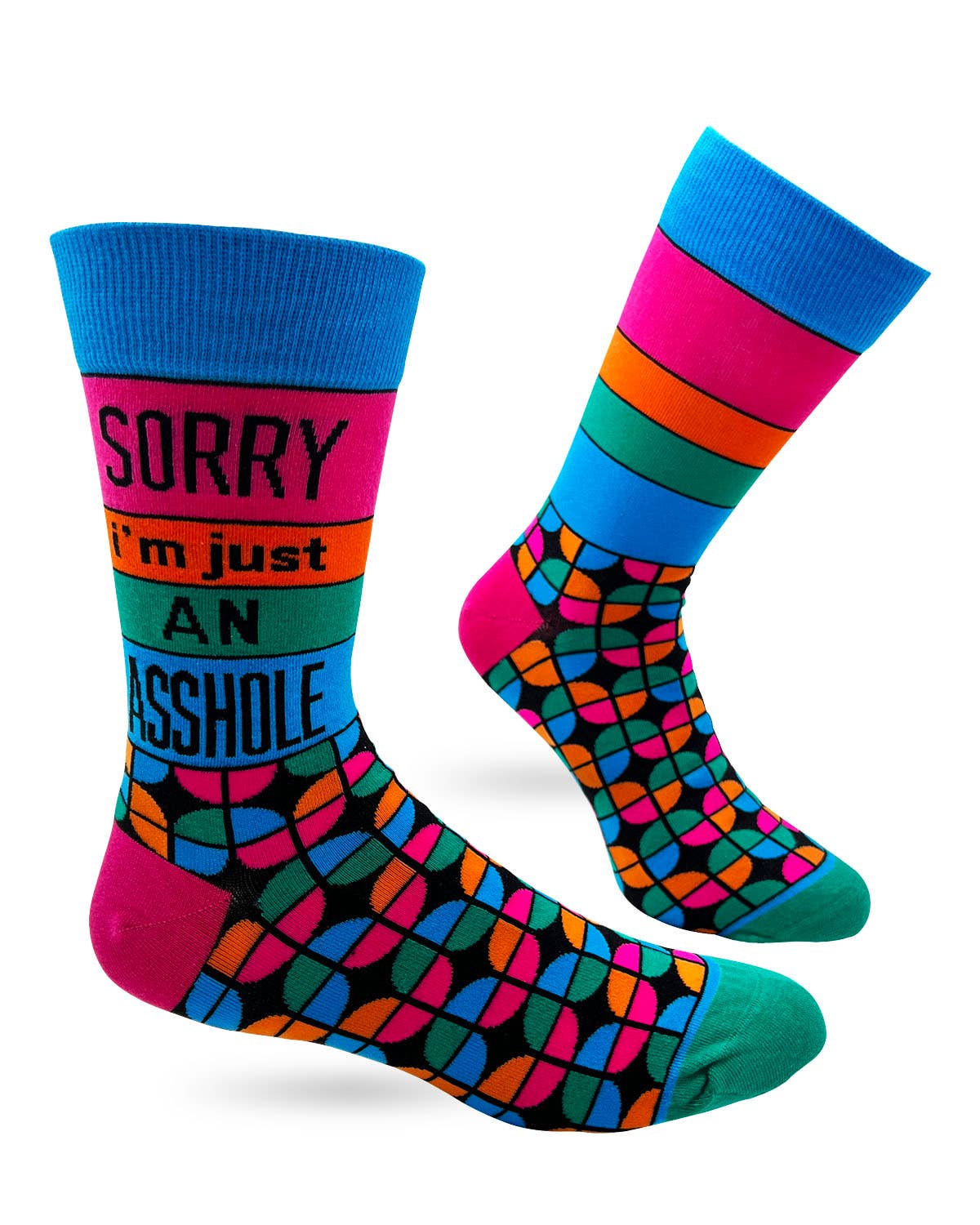 Sorry I'm Just An Asshole Men's Novelty Crew Socks