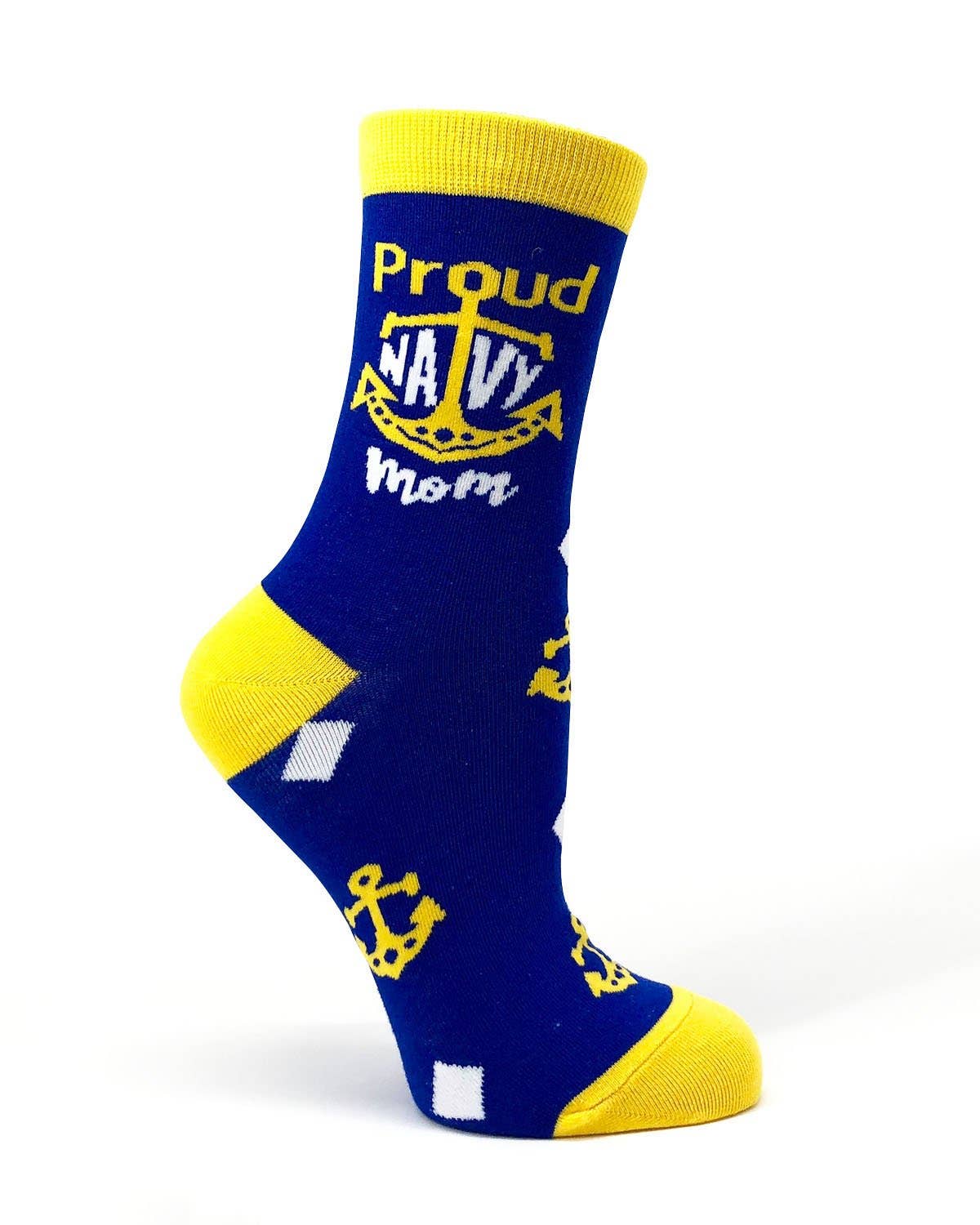 Proud NAVY Mom Women's Crew Socks