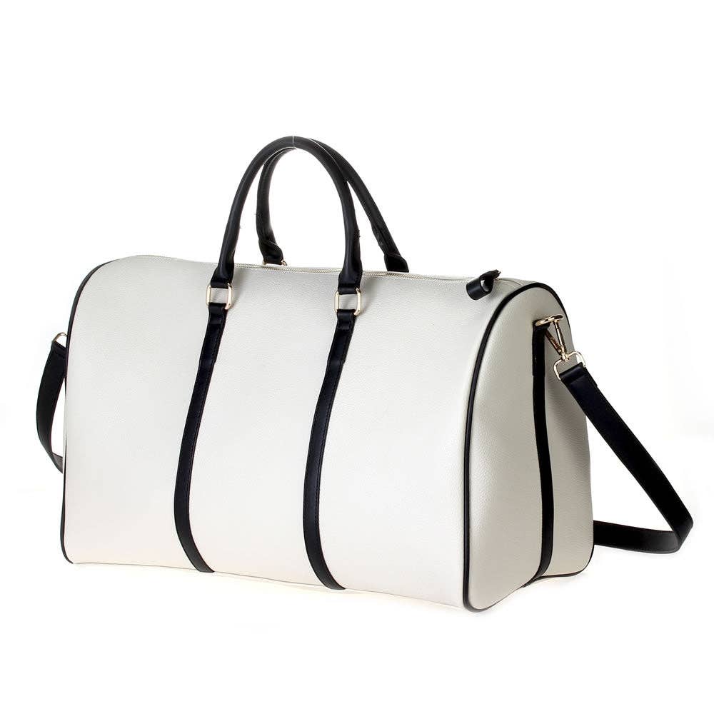 Leather Around Duffle Bag: Two Tone