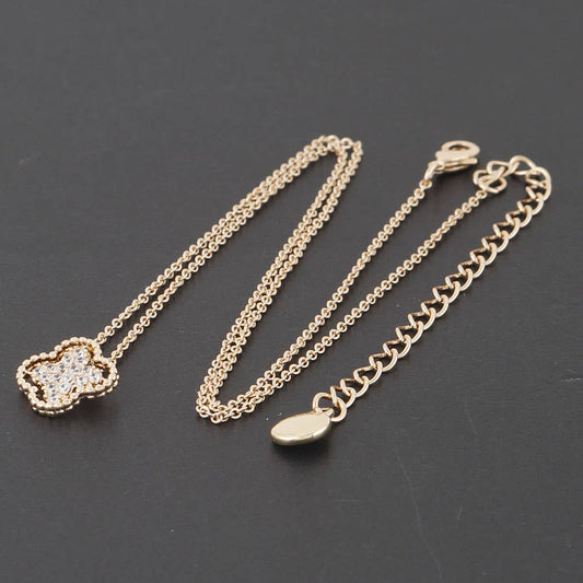 Jeweled Clover Chain Necklace: SCL