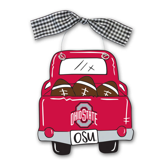 Ohio State Truck Wood Ornament