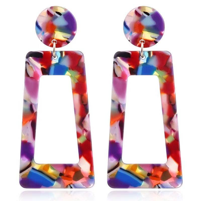 Multicolor Acrylic Earrings
