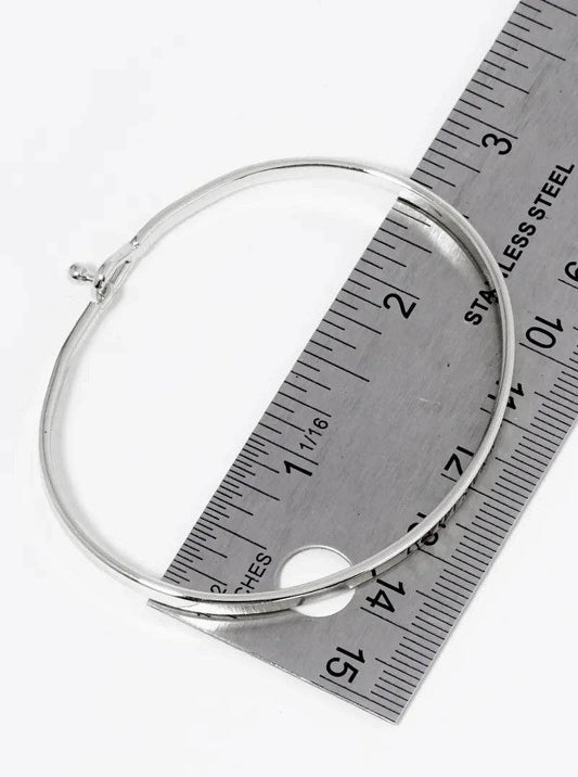"Be Still" Engraved Rhodium Inspirational Bangle Bracelet