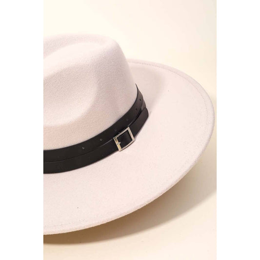 Double Wrap Faux Leather Strap Cowboy Hat