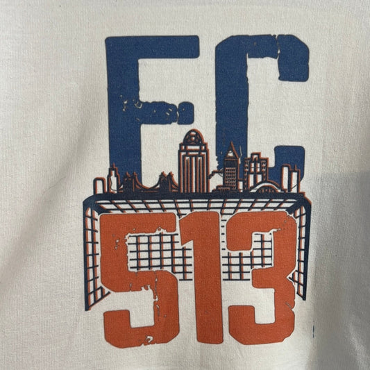 "FC 513 " White Crewneck Sweatshirt