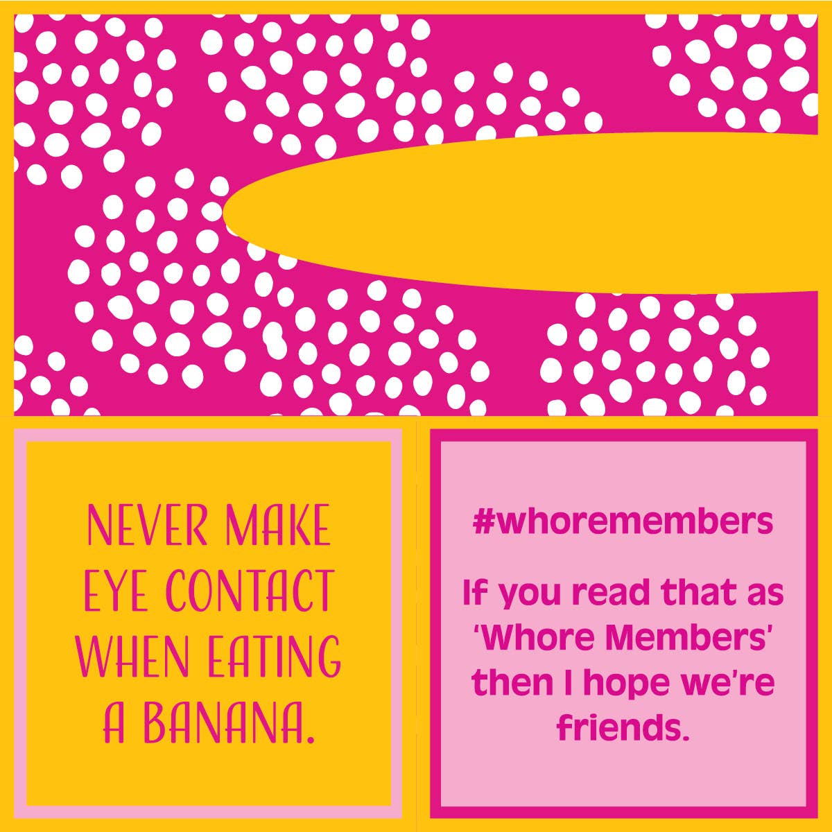 "Whoremembers" Funny Two Sided Cocktail Napkin
