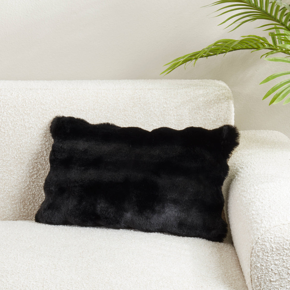 Cozy Bubble Faux Fur Pillow: Ivory / Cover Only / 12"x20"