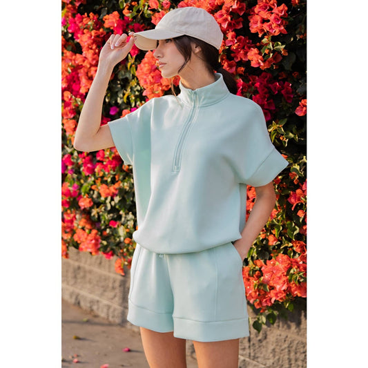 Mint Modal Scuba Casual Short