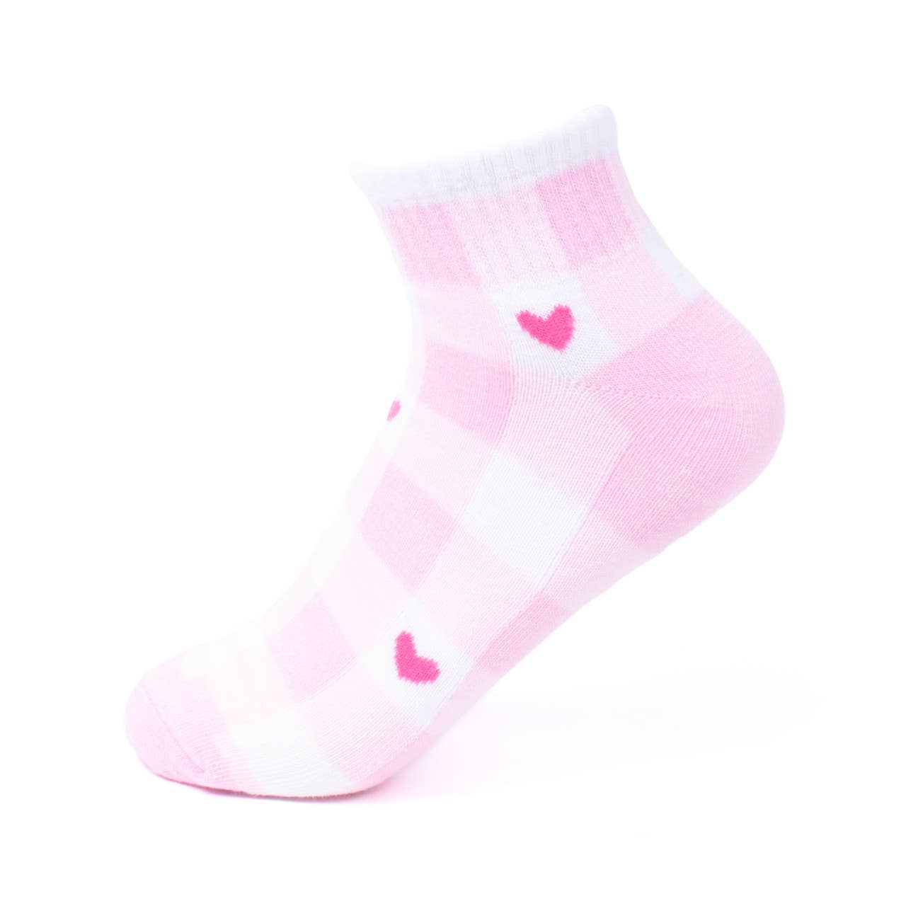 Ladies' Assorted Low Cut Heart 6 pre-pack Ribbed Socks