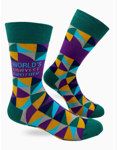 "World's Okayest Brother" Men's Crew Socks