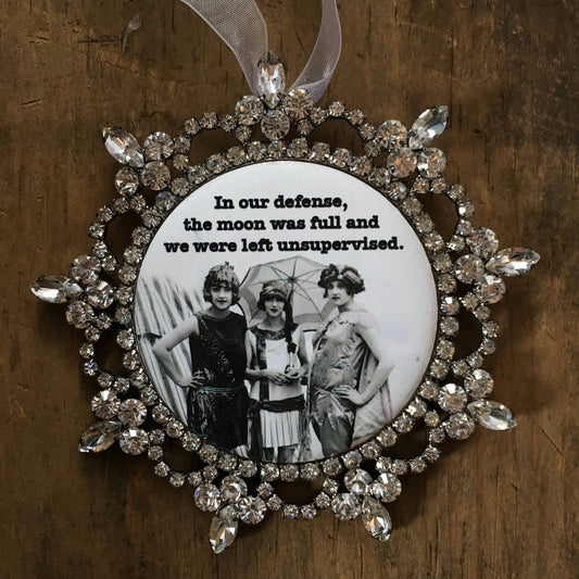 "In Our Defense" Rhinestone Ornament