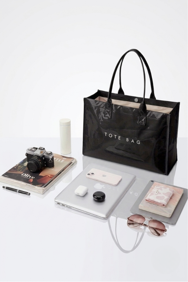 Green Large Capacity Vinyl TOTE BAG
