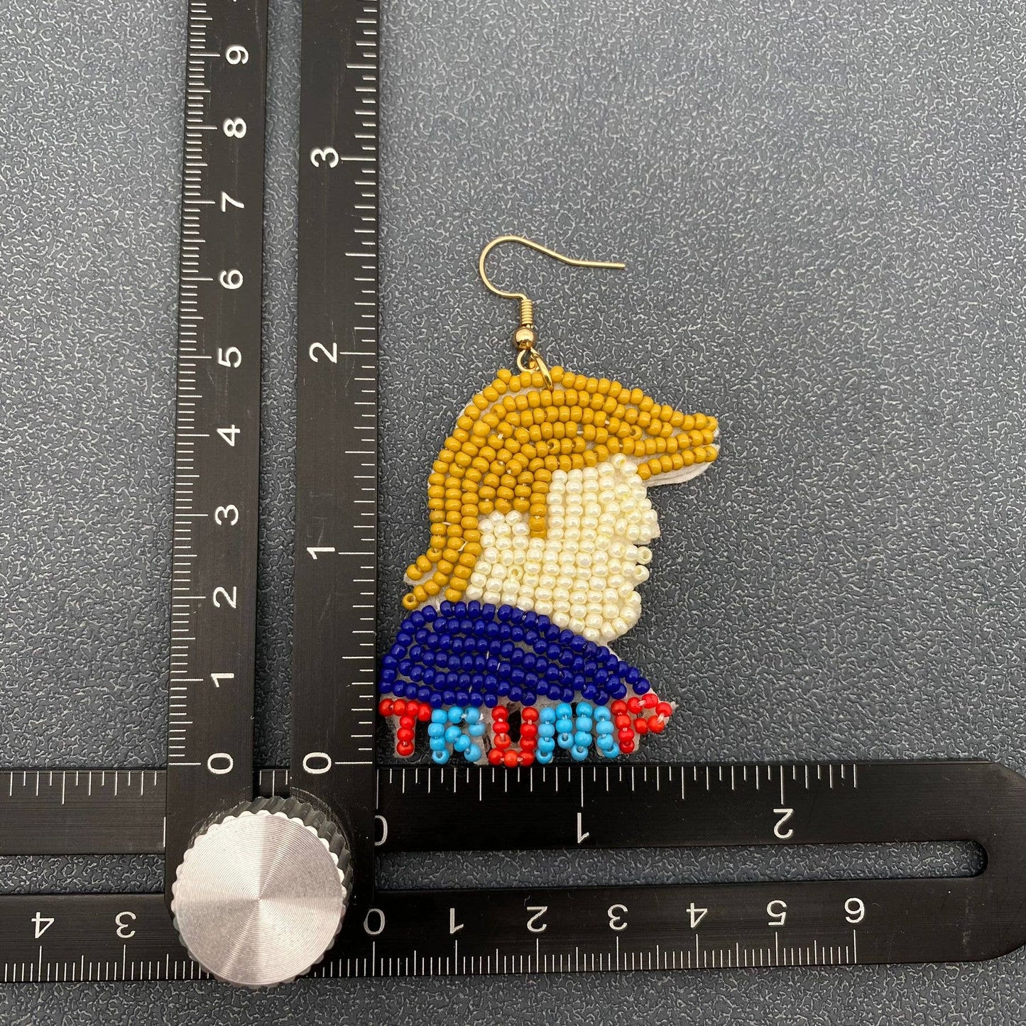 Trump Head Bead Dangle Earrings