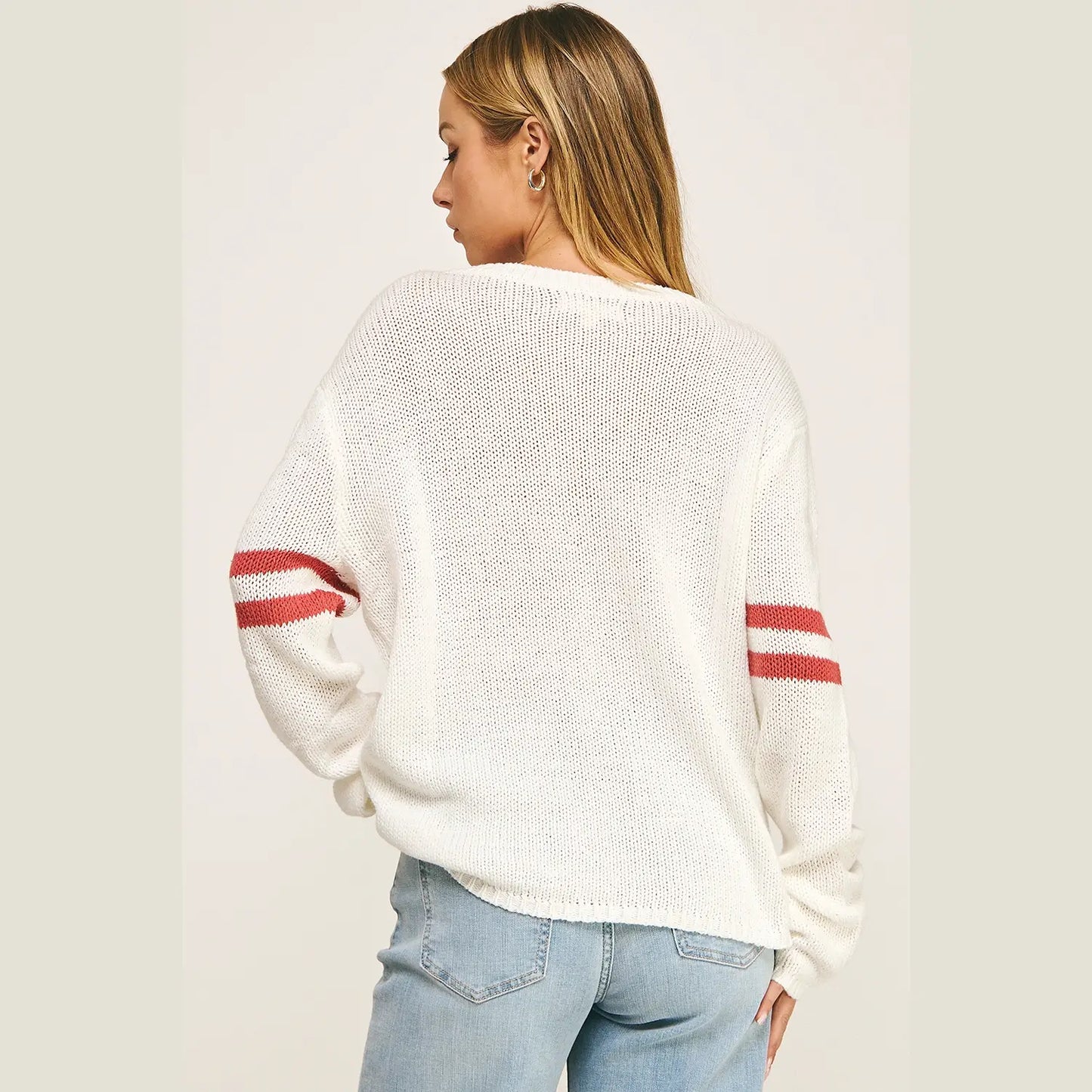White American Pride Graphic Sweater
