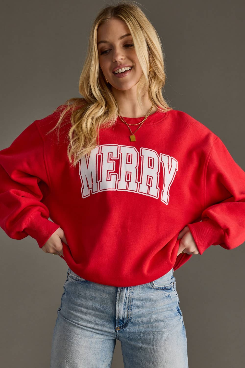 Red Merry Sweatshirt