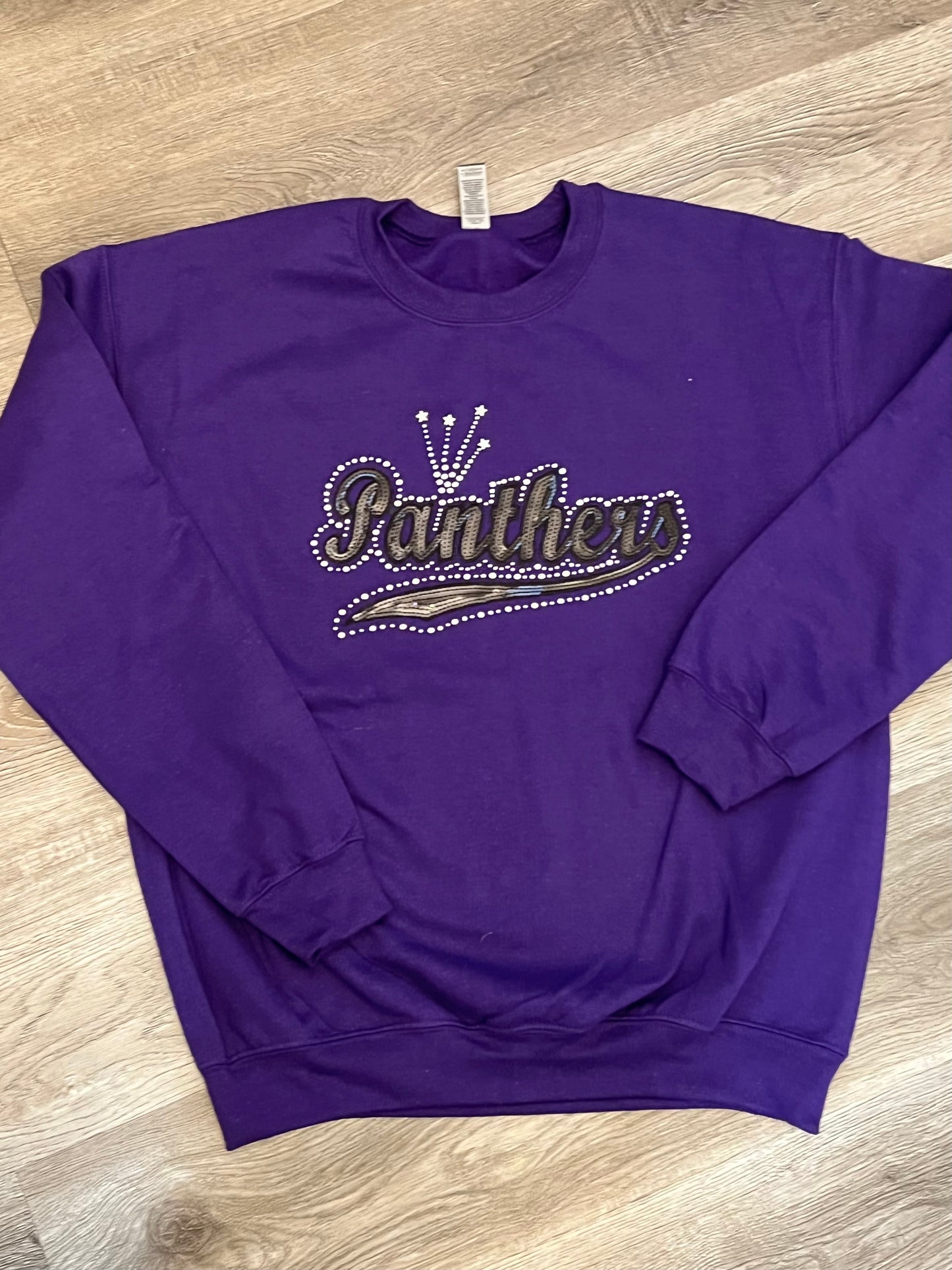 Purple "Rhinestone" Panther Sweatshirt