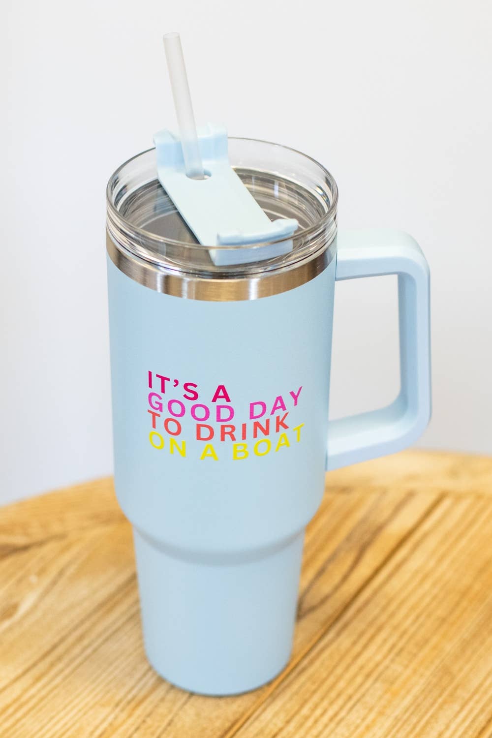 Light Blue Drink On A Boat 40oz Tumbler