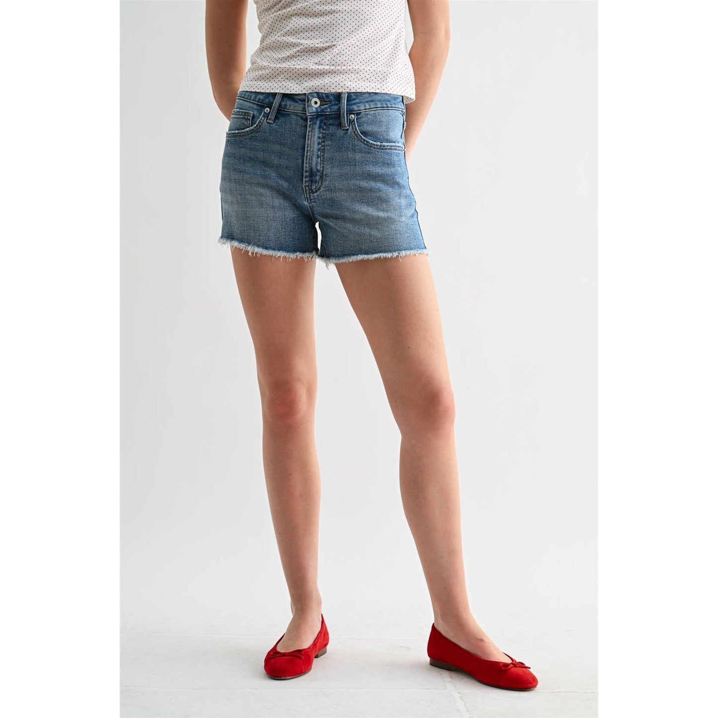 Mica Denim High Rise Short w/Raw Hem