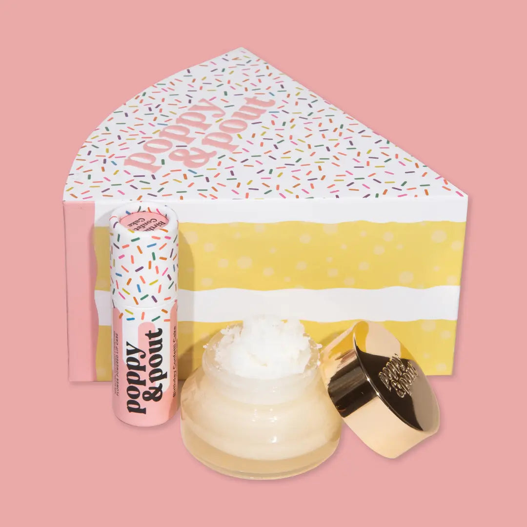 Poppy & Pout Birthday Confetti Cake Lip Care Duo
