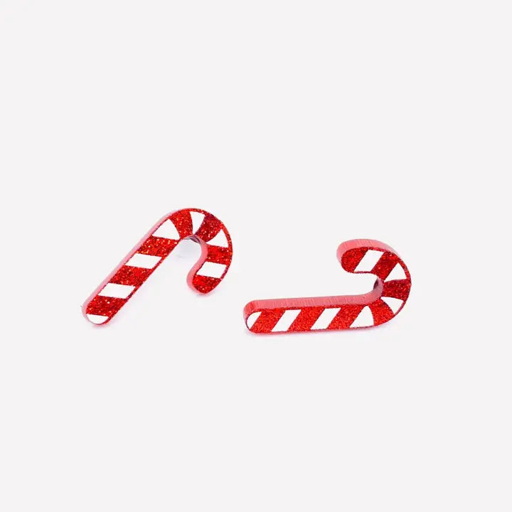 Candy Cane Acrylic Earrings